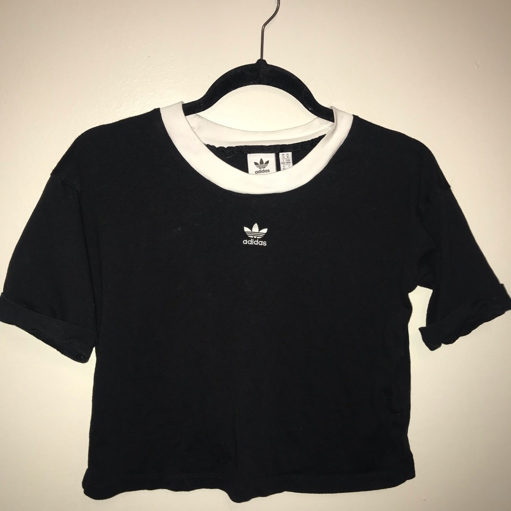 Black Adidas crop top